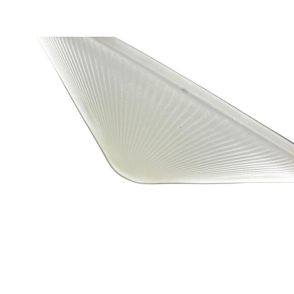 Vintage 10 3/8 D. Frosted Ribbed replacement  Lamp Shade Globe - Picture 5 of 13